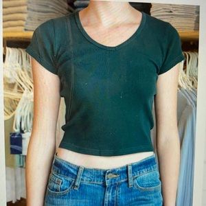 Dark green, V neck top,  from “brandy Melville”